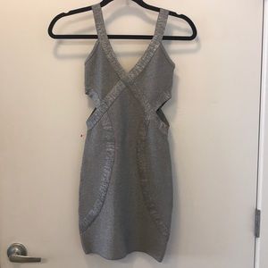 Bebe sparkly silver dress